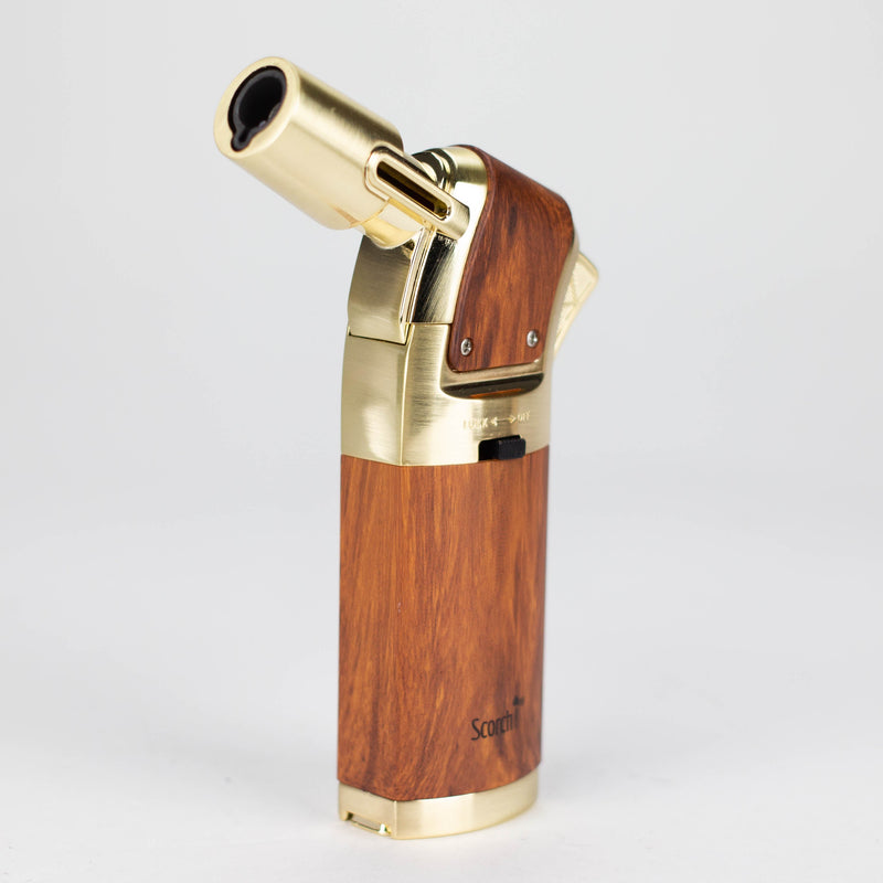 O Scorch Torch |  5.25″ 45 degree Single flame Wooden  torch lighter [61715-1]