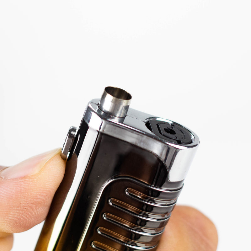 O Click It | Shiny Triple Torch Lighter with cigar punch [GH-10817]