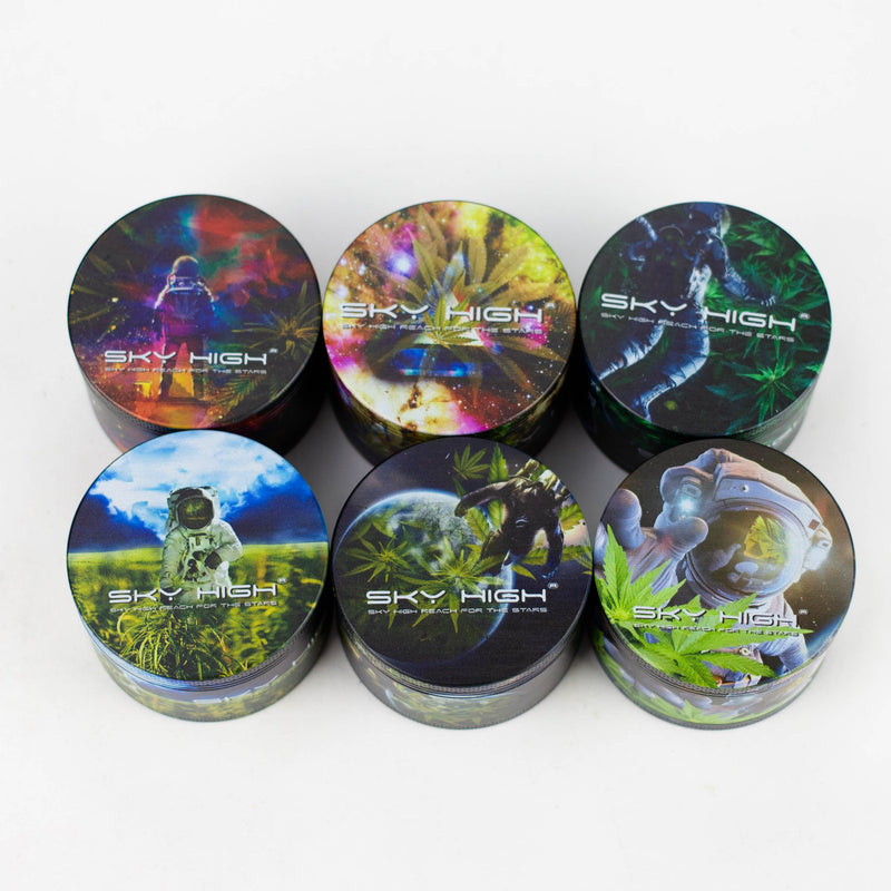 O 2.5" Metal Grinder 4 Layers with Astronaut Design Box of 6