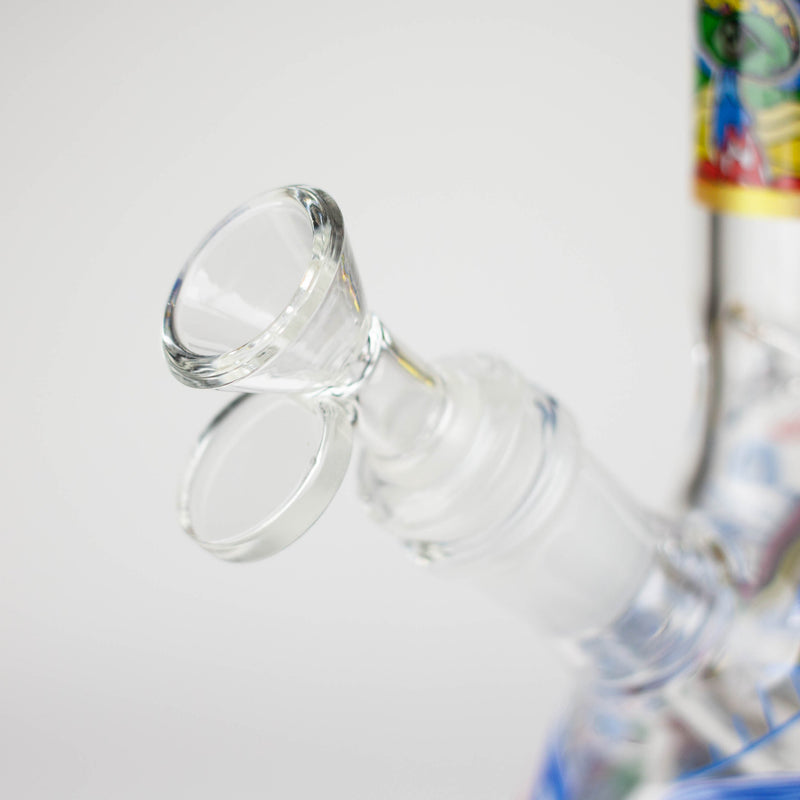 O 10" Glass Bong With Eye Design