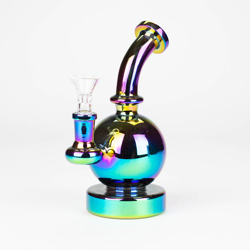 O 7" Solid Color Electroplate Glass Bong