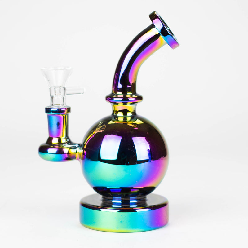 O 7" Solid Color Electroplate Glass Bong