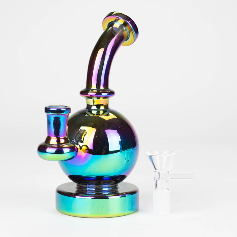 O 7" Solid Color Electroplate Glass Bong