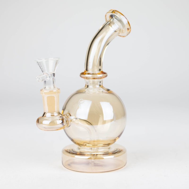 O 7" Solid Color Electroplate Glass Bong