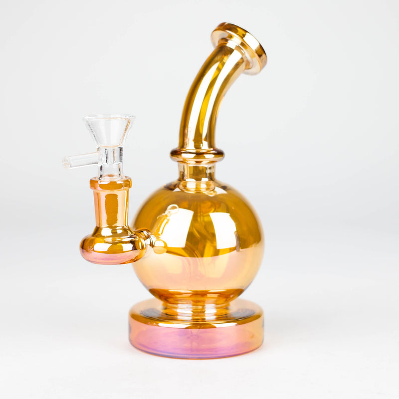 O 7" Solid Color Electroplate Glass Bong