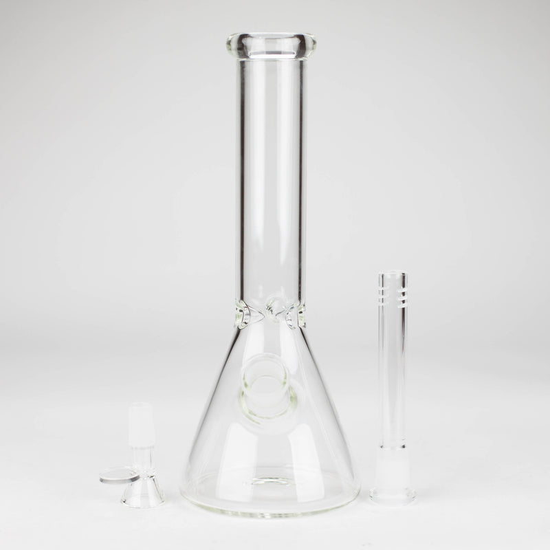 O 10" 4mm Clear Beaker Water Bong