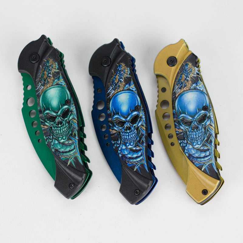 O SpectraSkull  Foldable Pocket Knife