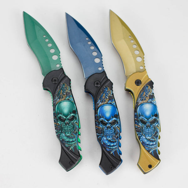 O SpectraSkull  Foldable Pocket Knife