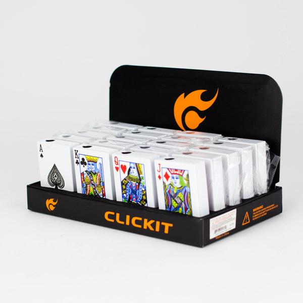 O Click It | Single Flame Sliding Porker Card Shape Lighter [GH-9289]