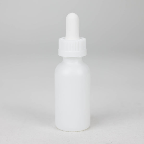 O 30ml Matt White  Bottles with Dropper - Box of 12