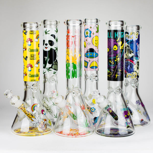 O 14″ Design Exclusive License Glass 7mm Bong Beaker Bong-Box of 6 [C1559-COMBO C]