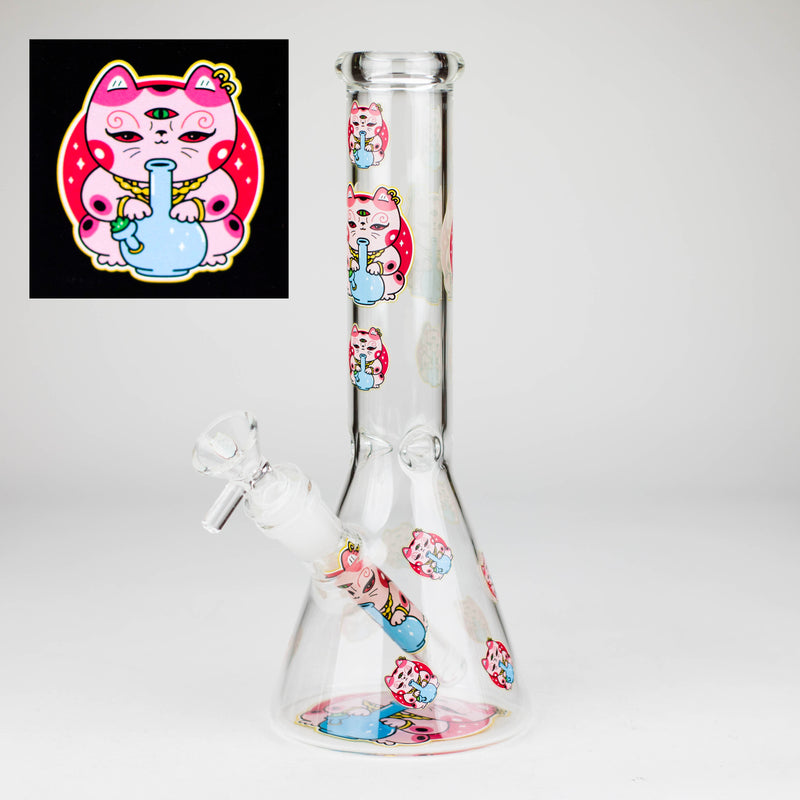 O 10″ Design Exclusive License Glass Bong Beaker Bong-Box of 20 [DCK014-COMBO D]