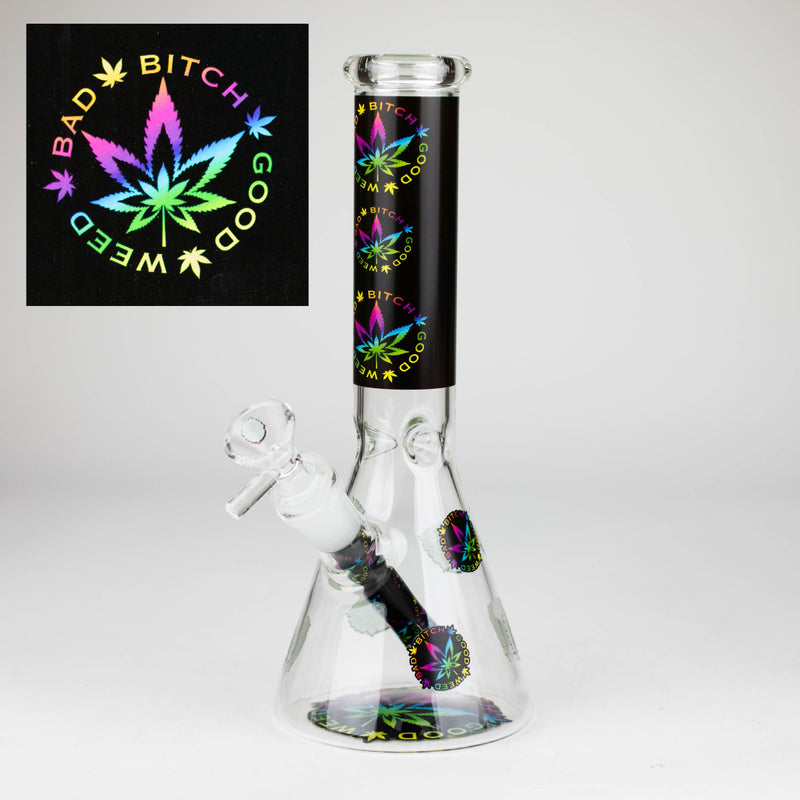 O 10″ Design Exclusive License Glass Bong Beaker Bong-Box of 20 [DCK014-COMBO D]