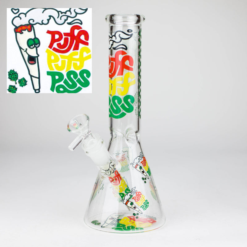 O 10″ Design Exclusive License Glass Bong Beaker Bong-Box of 20 [DCK014-COMBO D]