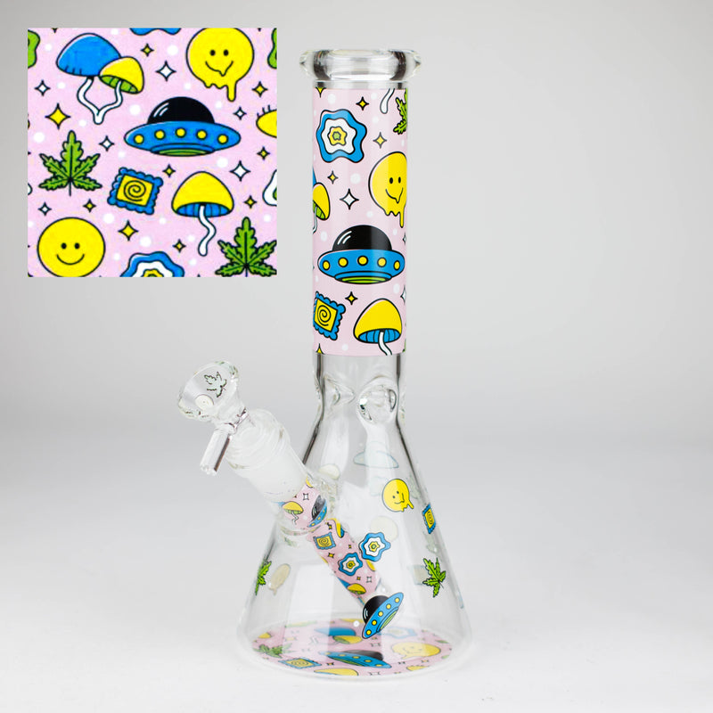 O 10″ Design Exclusive License Glass Bong Beaker Bong-Box of 20 [DCK014-COMBO D]