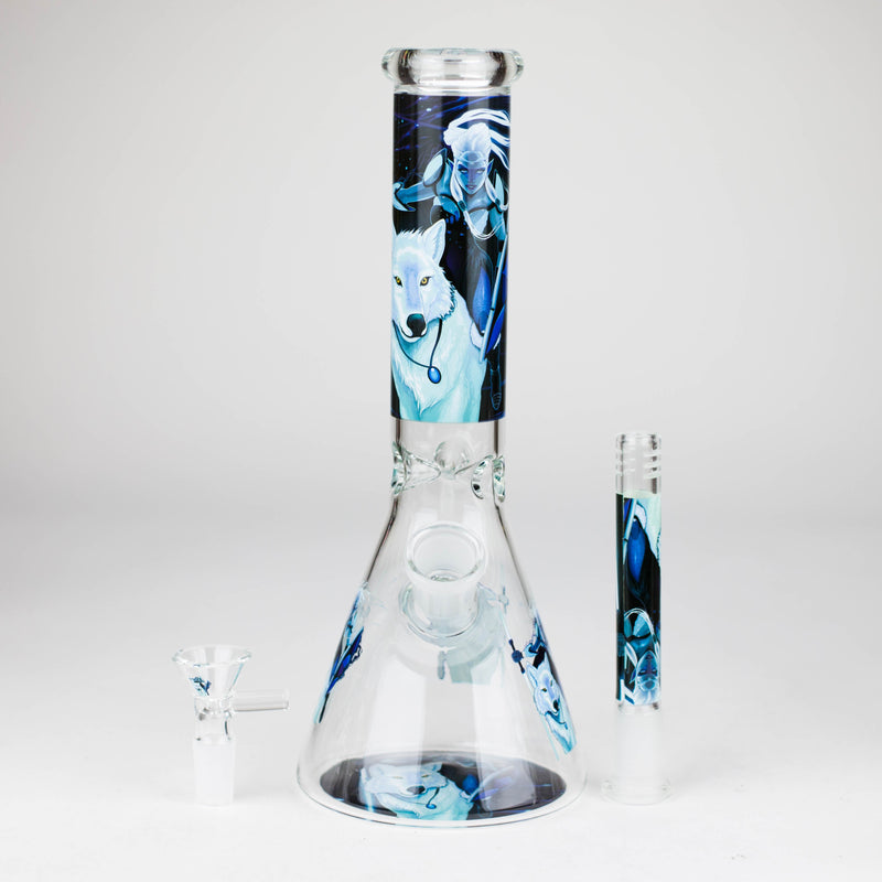 O 10″ Design Exclusive License Glass Bong Beaker Bong-Box of 20 [DCK014-COMBO D]