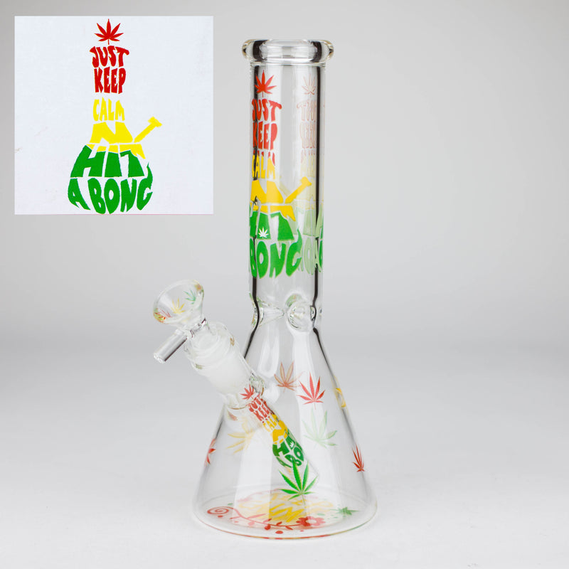 O 10″ Design Exclusive License Glass Bong Beaker Bong-Box of 20 [DCK014-COMBO D]