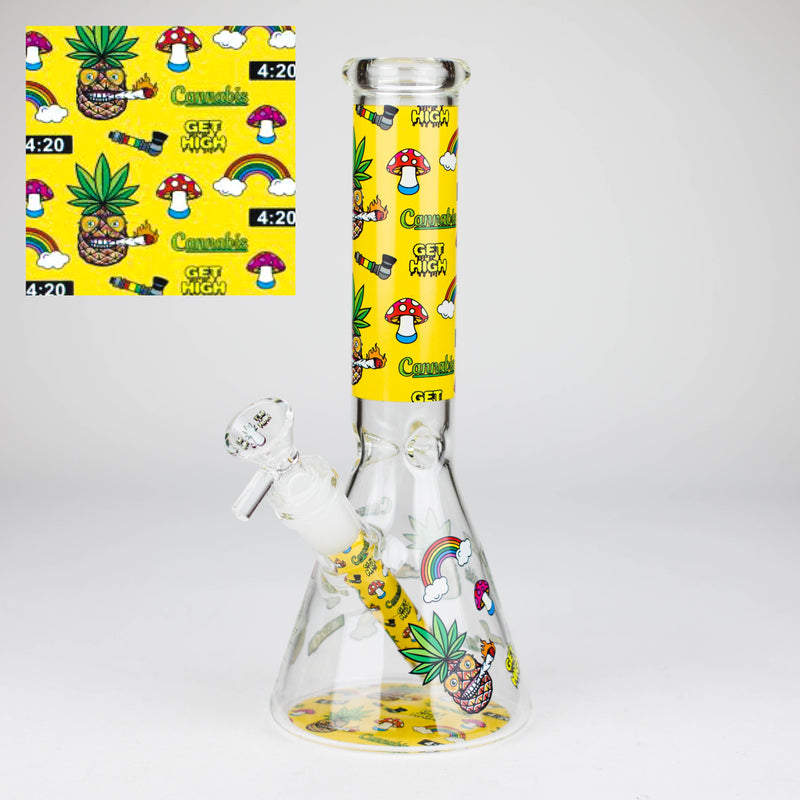 O 10″ Design Exclusive License Glass Bong Beaker Bong-Box of 20 [DCK014-COMBO D]