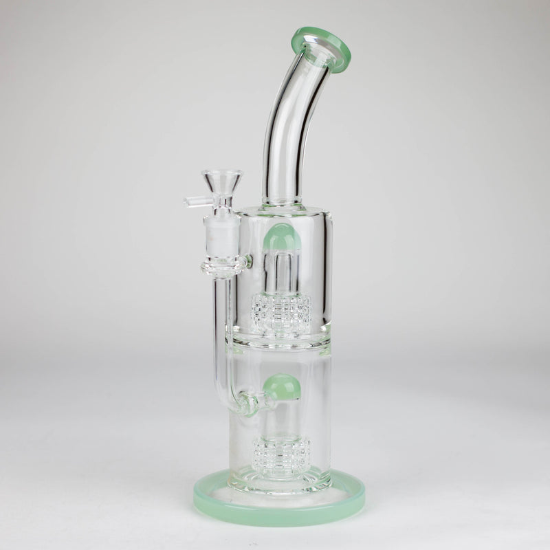 O 12″ Bent neck Glass Bong [C1539]