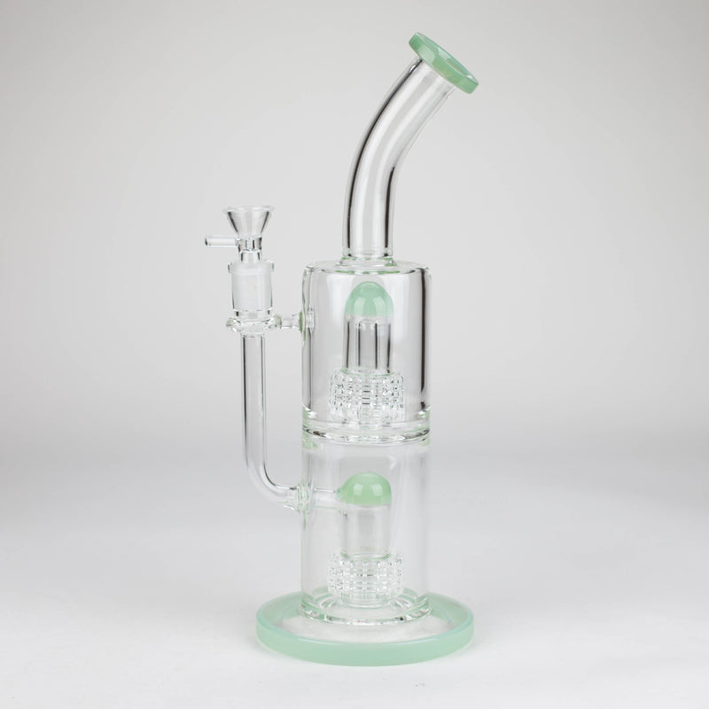 O 12″ Bent neck Glass Bong [C1539]