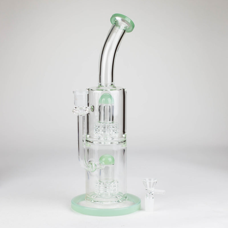 O 12″ Bent neck Glass Bong [C1539]