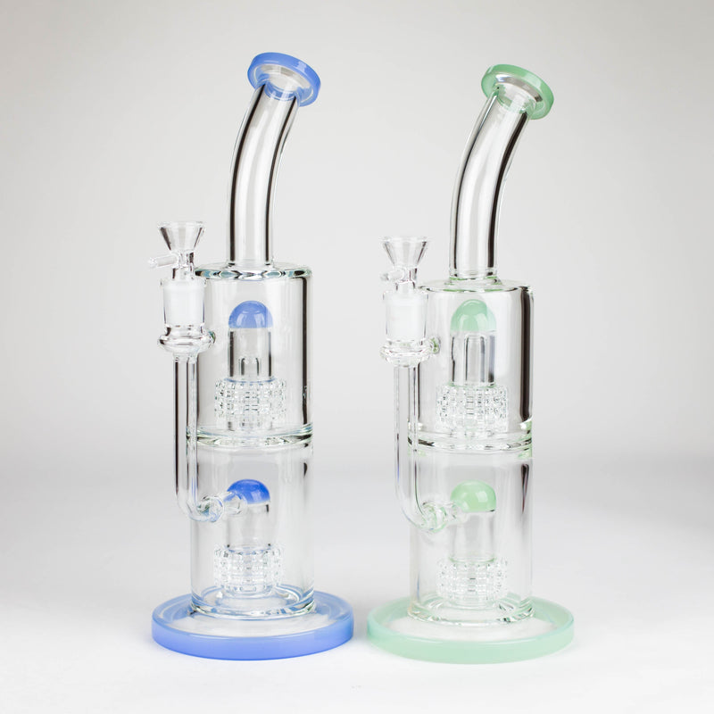 O 12″ Bent neck Glass Bong [C1539]