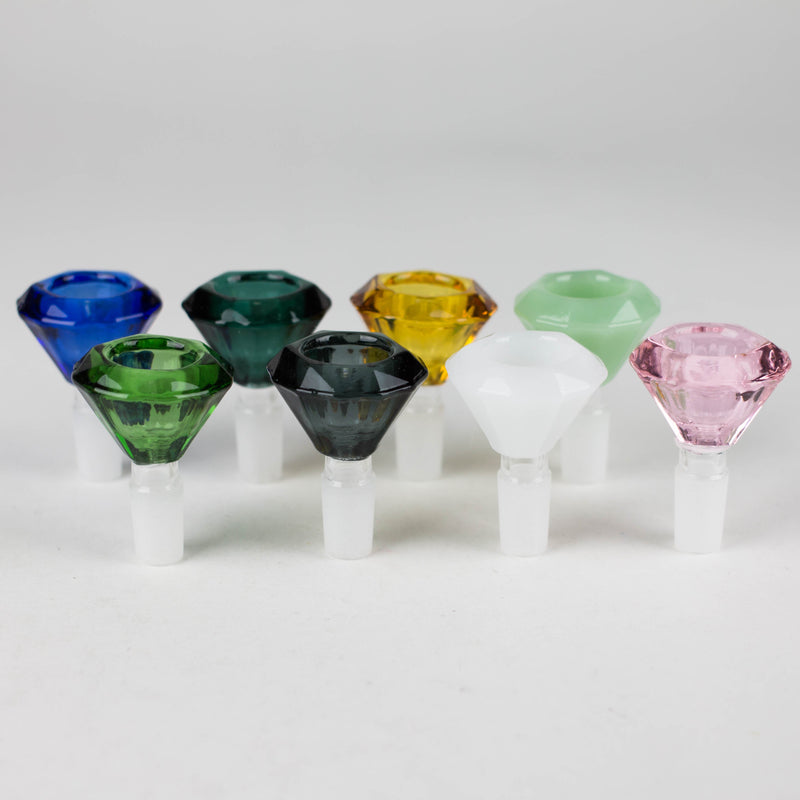 O Diamond shape Male Join Glass Bowl Display Box of 8 [SMKJ-018]