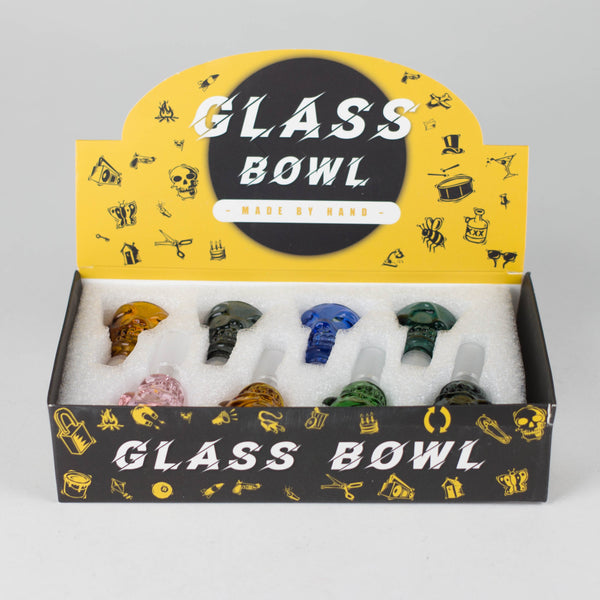 O Skull shape Male Join Glass Bowl Display Box of 8 [SMKJ-017]