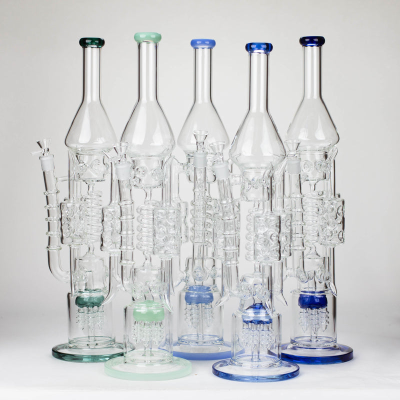 O 20" Coil Glass water recycle bong [C1577]