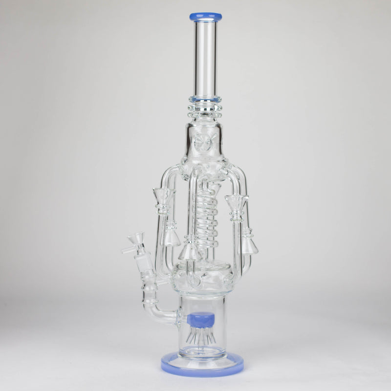 O 19" Coil Glass water recycle bong [C1576]