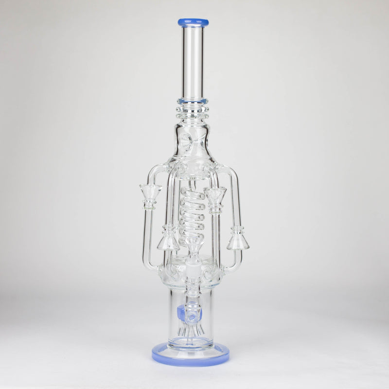 O 19" Coil Glass water recycle bong [C1576]