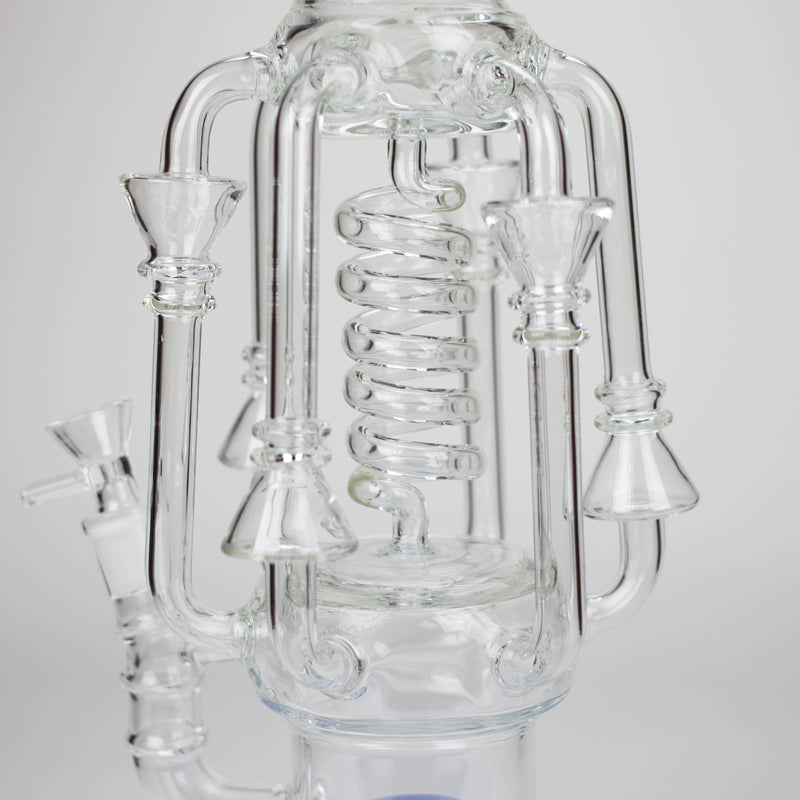 O 19" Coil Glass water recycle bong [C1576]