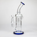 11″ Straight Tube Glass Recycler Bong With Color Base [C1556] Glass Bong Canadian Distributor