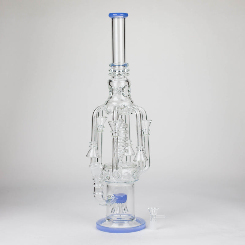 O 19" Coil Glass water recycle bong [C1576]