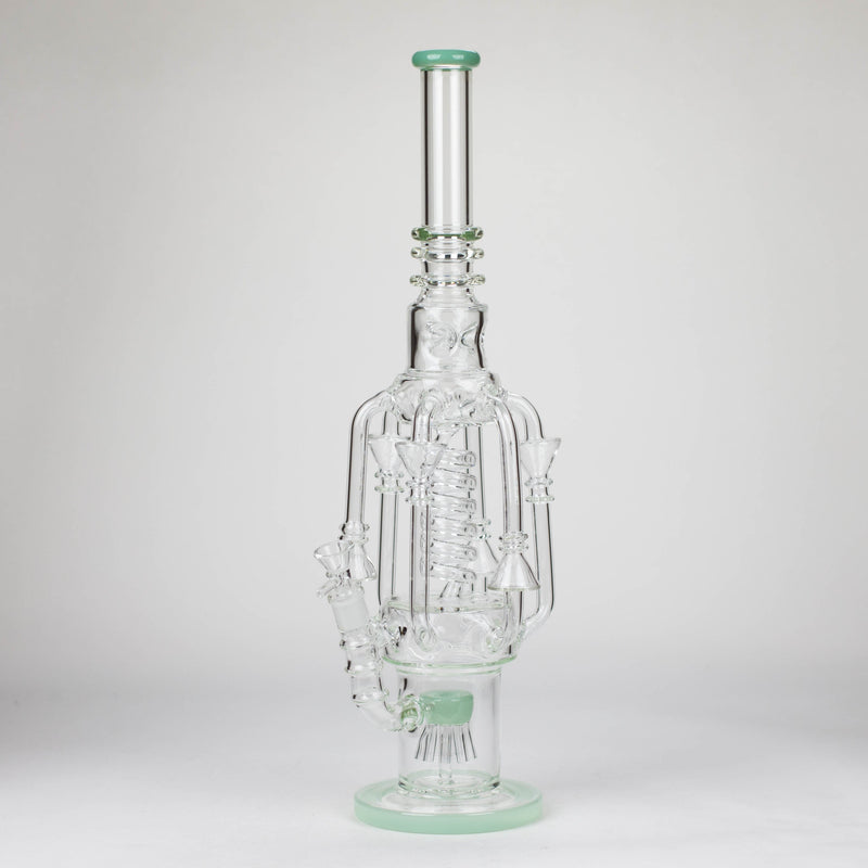 O 19" Coil Glass water recycle bong [C1576]