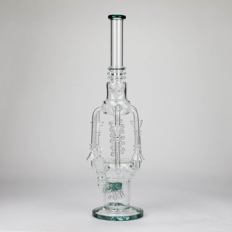 O 19" Coil Glass water recycle bong [C1576]