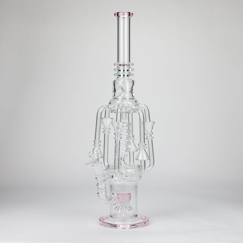 O 19" Coil Glass water recycle bong [C1576]