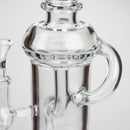 11″ Straight Tube Glass Recycler Bong With Color Base [C1556] Glass Bong Canadian Distributor