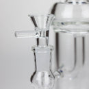 11″ Straight Tube Glass Recycler Bong With Color Base [C1556] Glass Bong Canadian Distributor