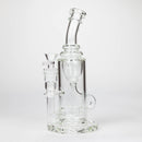 10″ Straight Tube Recycler Glass Bong [C1555] Glass Bong Canadian Distributor