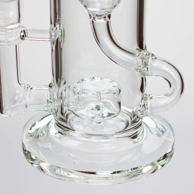 O 10″ Straight Tube Recycler Glass Bong [C1555]