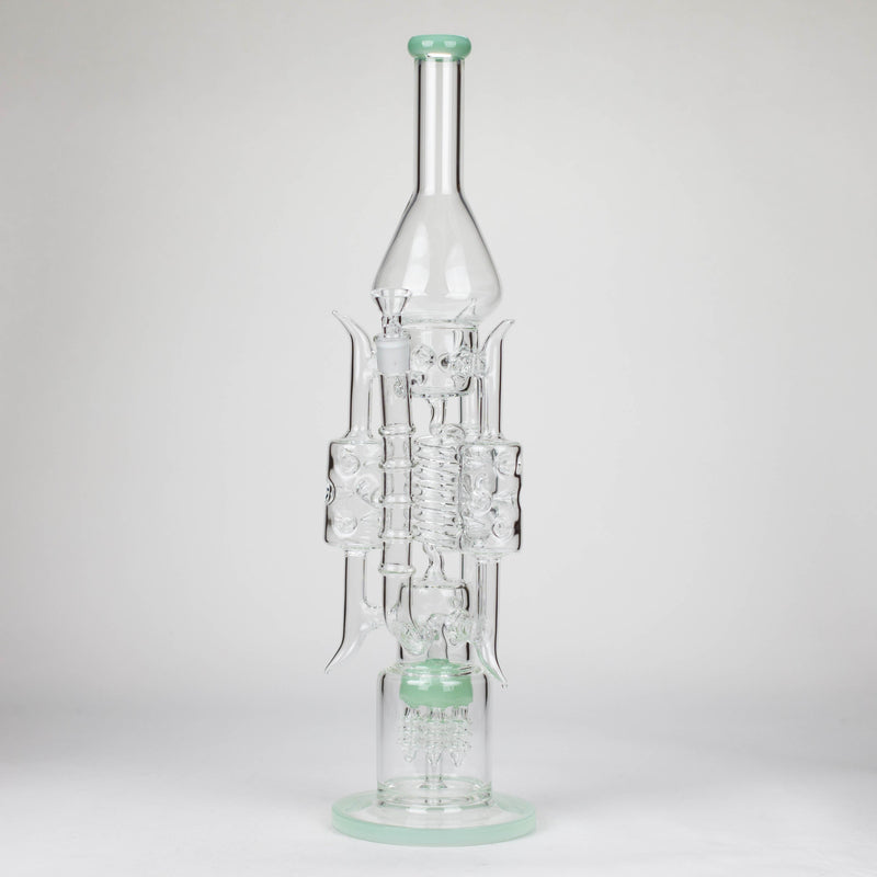 O 20" Coil Glass water recycle bong [C1577]