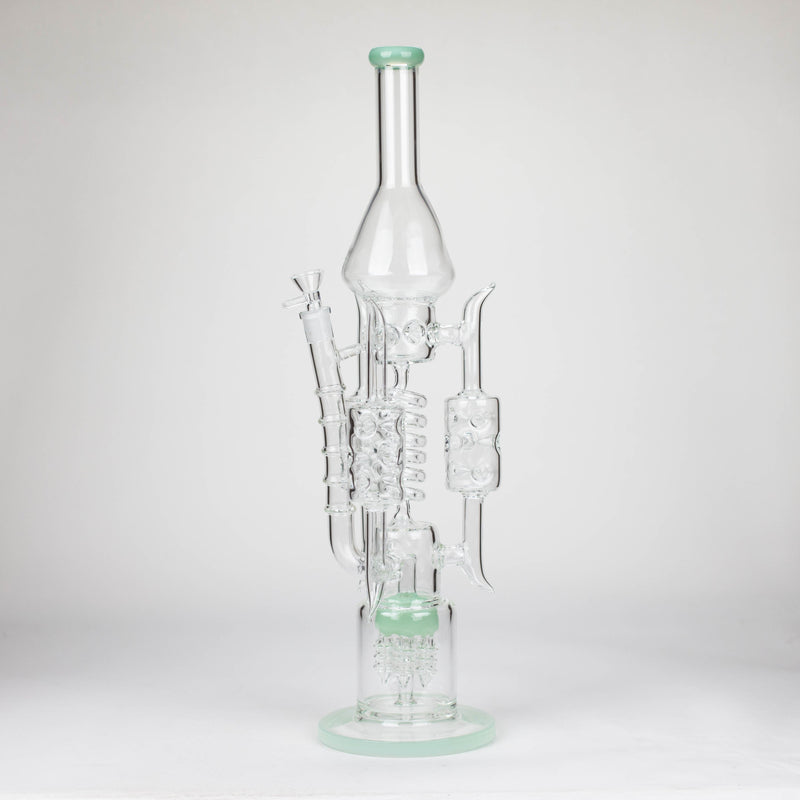 O 20" Coil Glass water recycle bong [C1577]