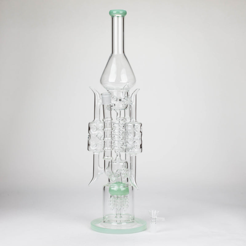 O 20" Coil Glass water recycle bong [C1577]