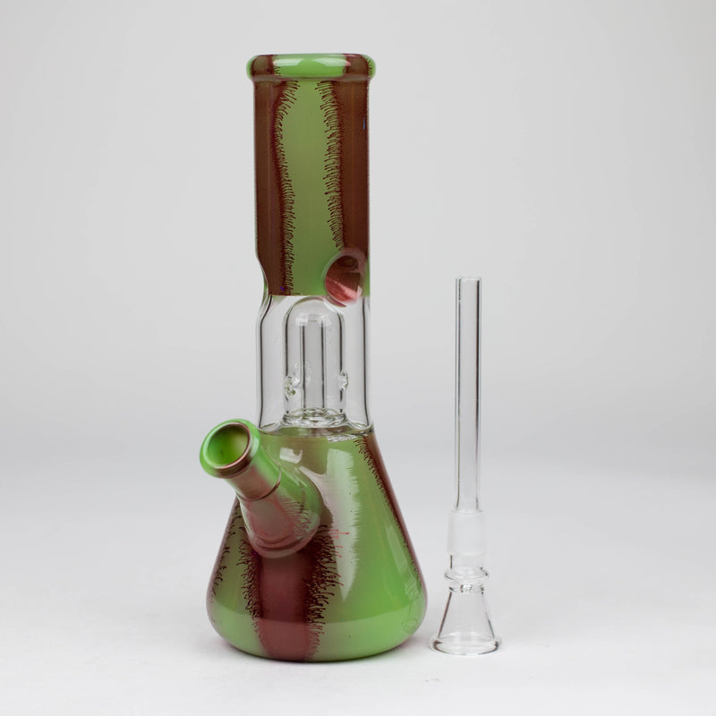 O 8" Dome Percolator glass water Bong-Assorted