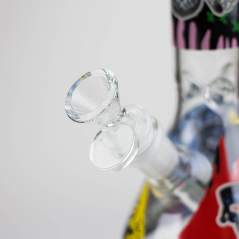 O 10" Glass Bong With Clown Design