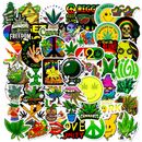 50pcs Assorted Cannabis Design Stickers Gadget Every Weekend Option J