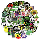 50pcs Assorted Cannabis Design Stickers Gadget Every Weekend Option M