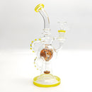 10" Wig-Wag Recycler Rig Glass Rig Super Supplys Inc Yellow