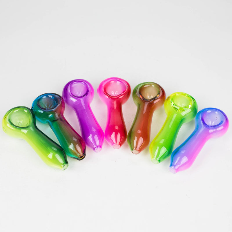 O 4" Glass Hand Pipes Box of 21 [SMKJ-101]